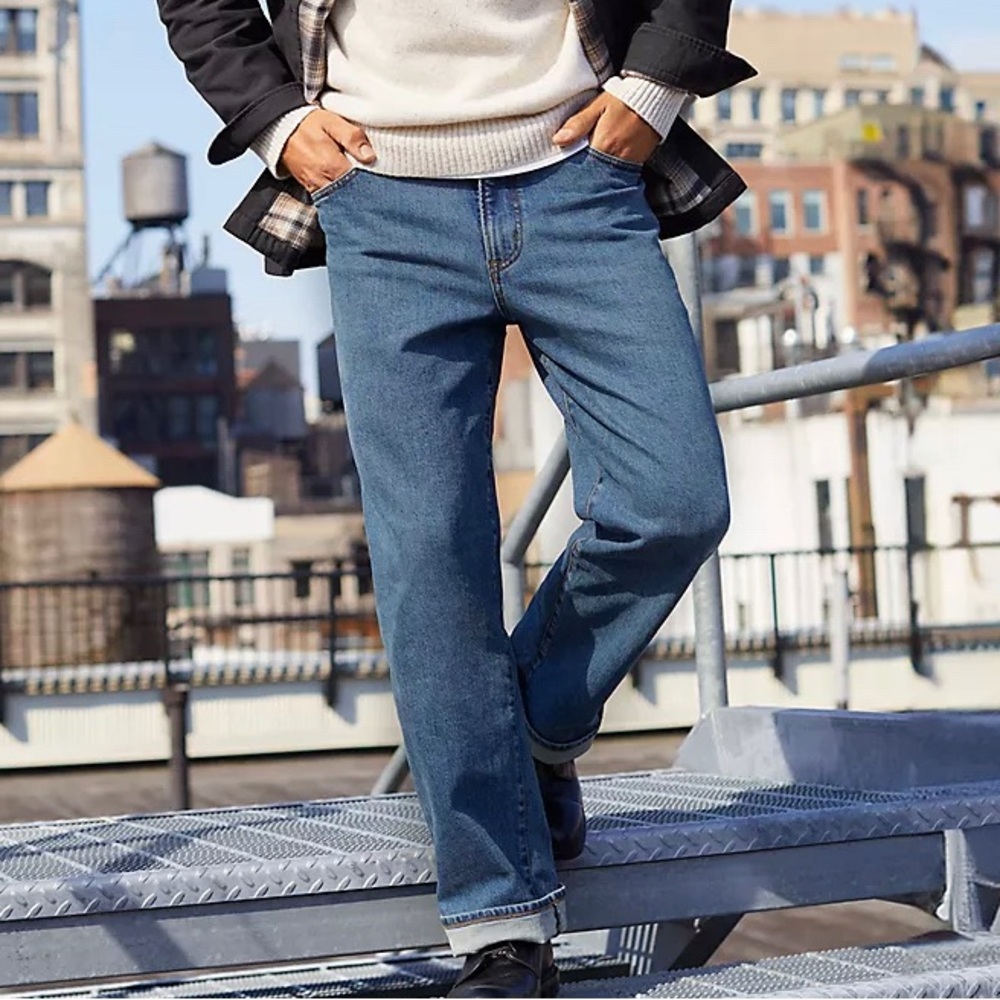 Men’s Lands’ End Relaxed Fit Medium Wash Jeans